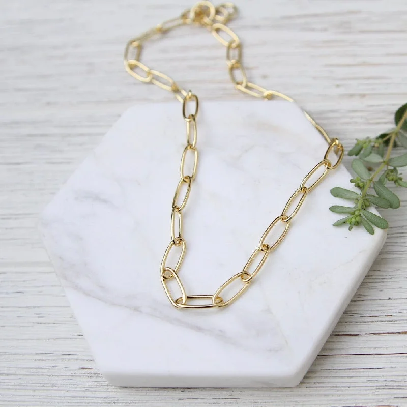 star-shaped cartilage stud earrings Gold Vermeil Heavy Oval Link Chain