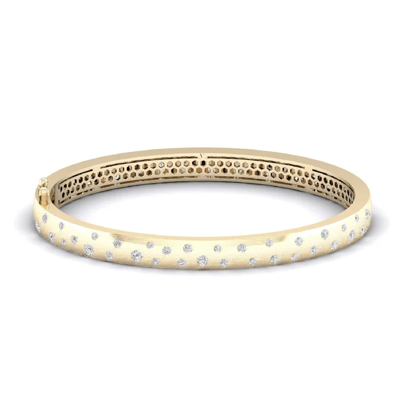 dainty pearl and diamond ring Narrow Starlit Sky Bangle