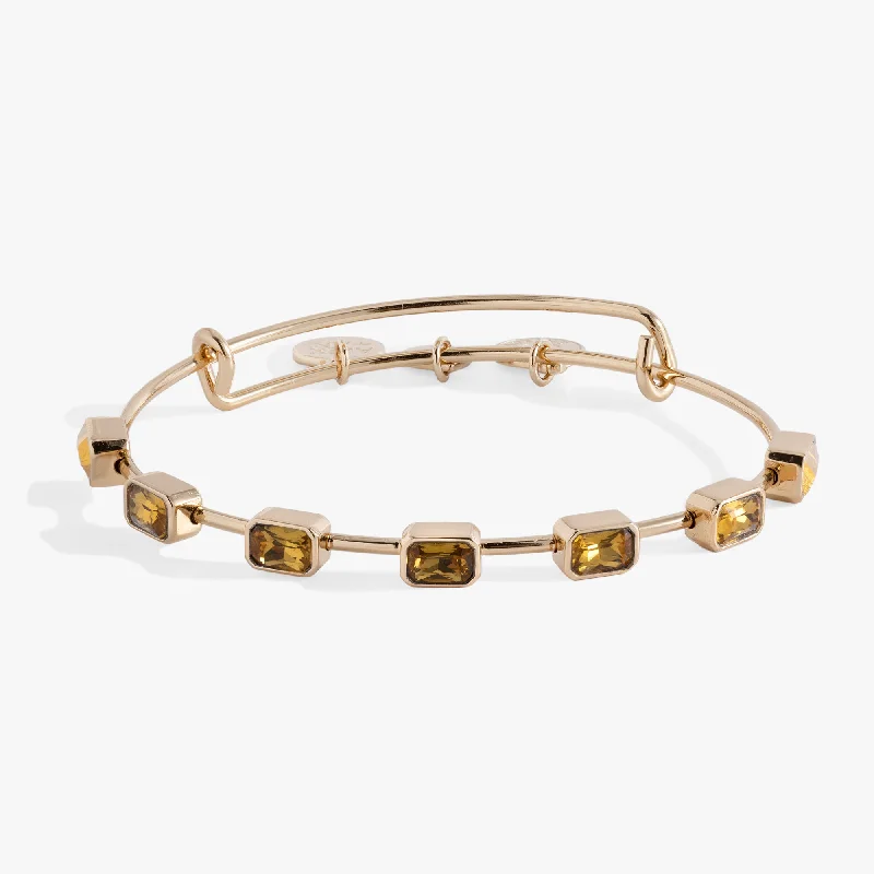 multi-gemstone eternity band November Birthstone Emerald Cut Bangle
