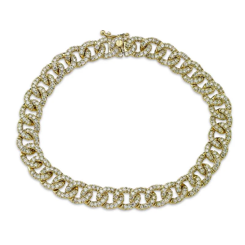 handmade copper wire ring Pavé Diamond Link Bracelet, 3.20 Carats, 14K Yellow Gold handmade copper wire ring Pavé Diamond Link Bracelet, 3.20 Carats, 14K Yellow Gold