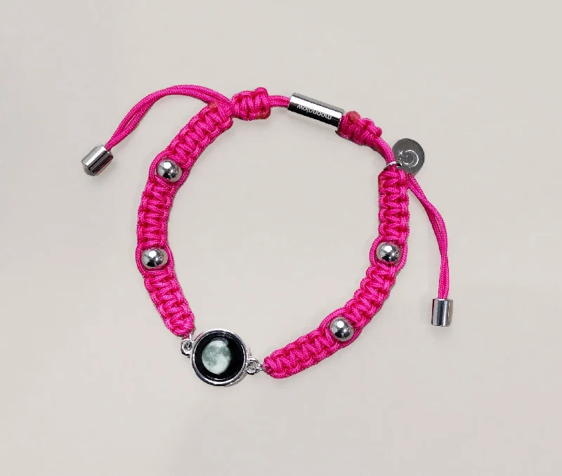 men’s black titanium ring Pink Milestone bracelet