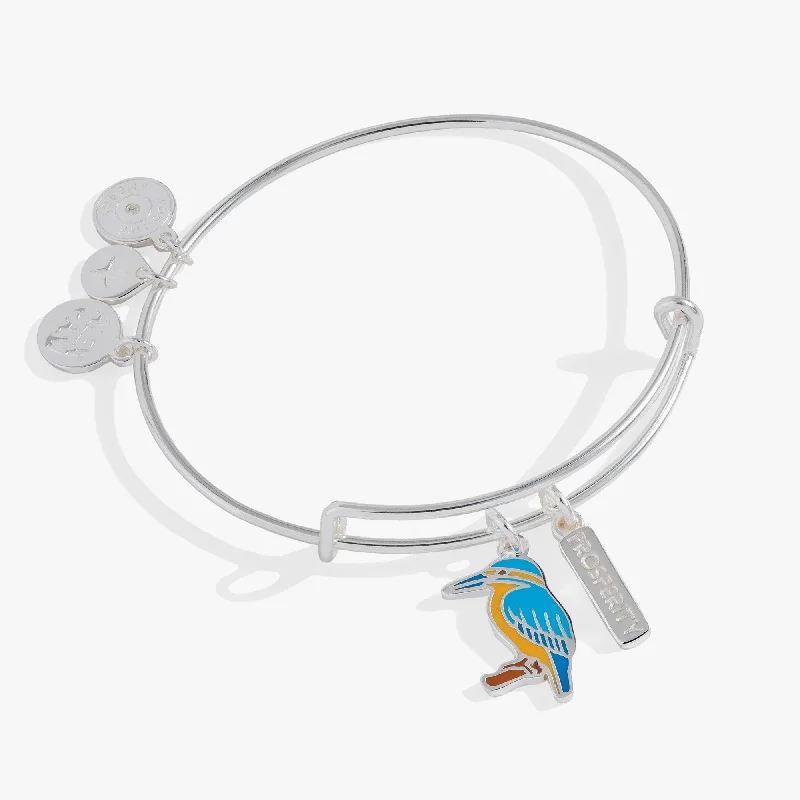 modern baguette diamond ring Prosperity Kingfisher Duo Charm Bangle
