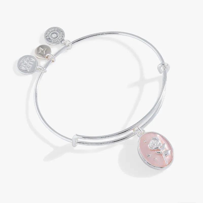 minimalist gold crescent moon necklace Rose Charm Bangle