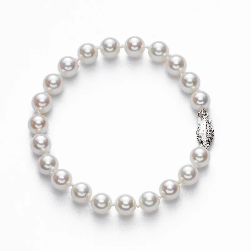 vintage-style garnet ring Saltwater Cultured Pearls, 7.5-8 MM Bracelet, 8 Inches, 14K White Gold vintage-style garnet ring Saltwater Cultured Pearls, 7.5-8 MM Bracelet, 8 Inches, 14K White Gold