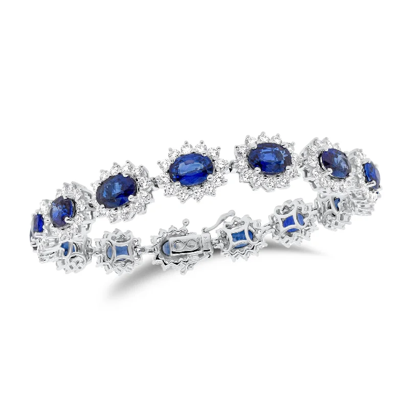 personalized zodiac birthstone necklace Sapphire & Diamond Wreath Bracelet