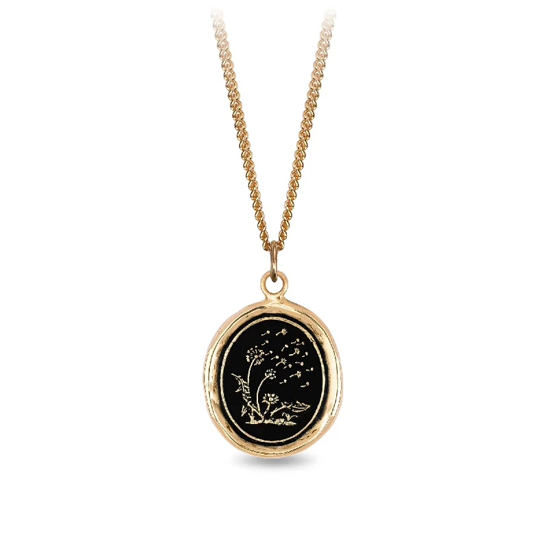adjustable charm necklace Seeds of Success 14K Gold Signature Talisman