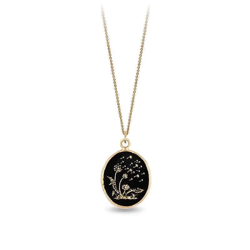 dainty butterfly pendant necklace Seeds of Success 14K Gold Talisman