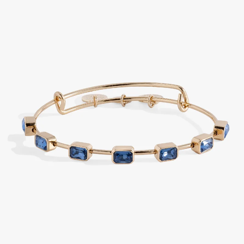 celestial sunburst ring gold September Birthstone Emerald Cut Bangle