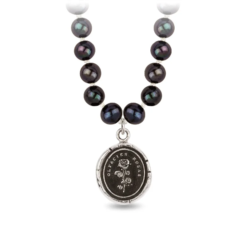 birthstone charm bracelet for mom Slow Down Freshwater Pearl Necklace
