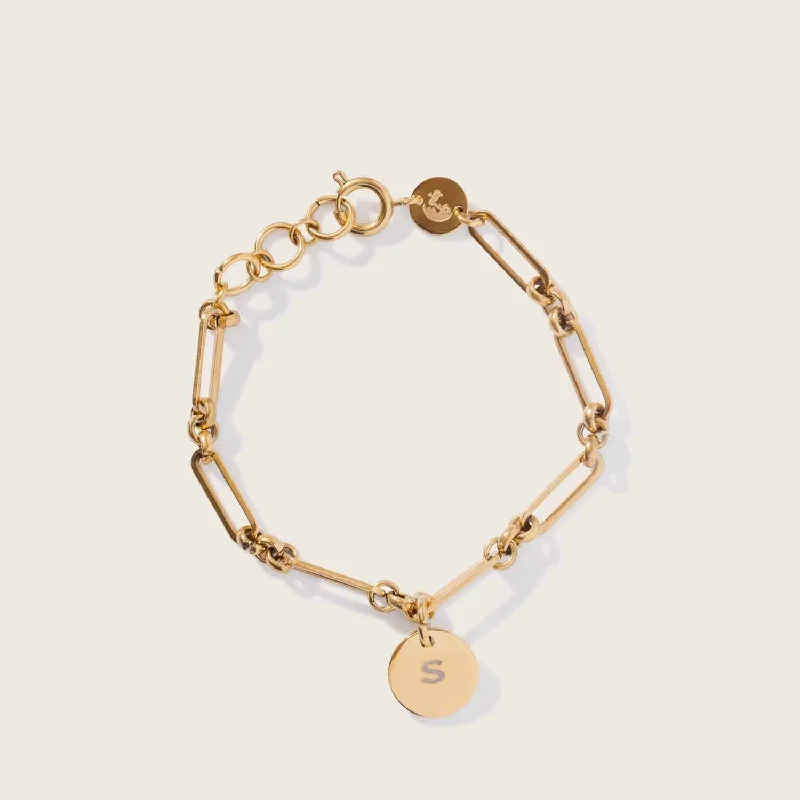 minimalist horseshoe necklace gold Solar Link Bracelet in Gold