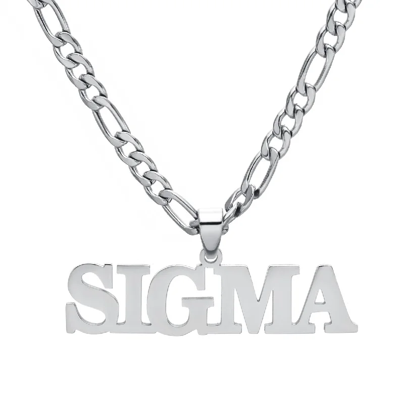 sapphire halo engagement ring Stainless Steel 22-inch SIGMA Pendant
