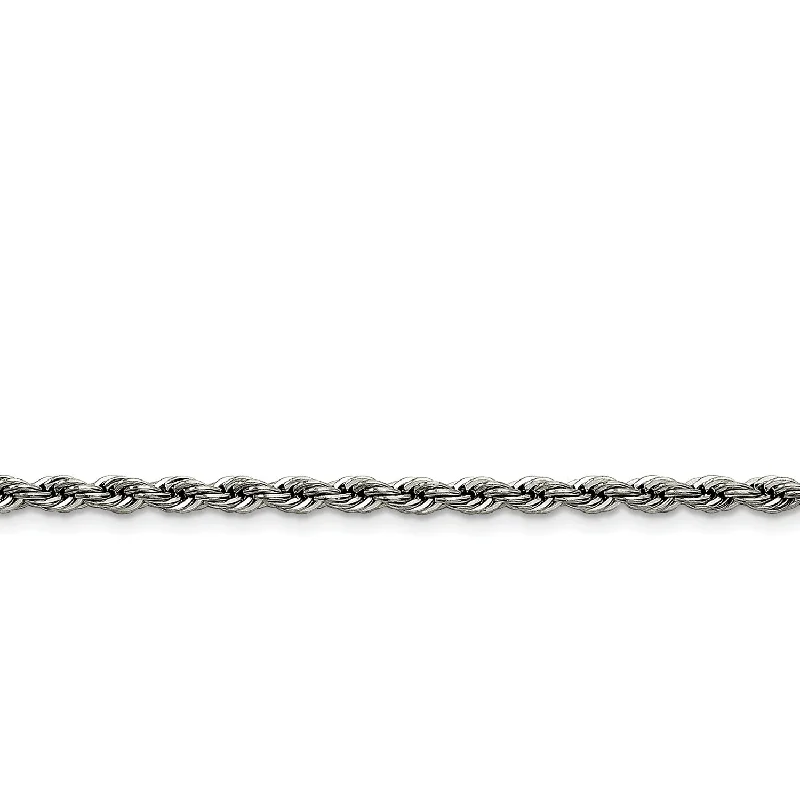 aquamarine and diamond wedding ring Stainless Steel 4.0mm 20in Rope Chain