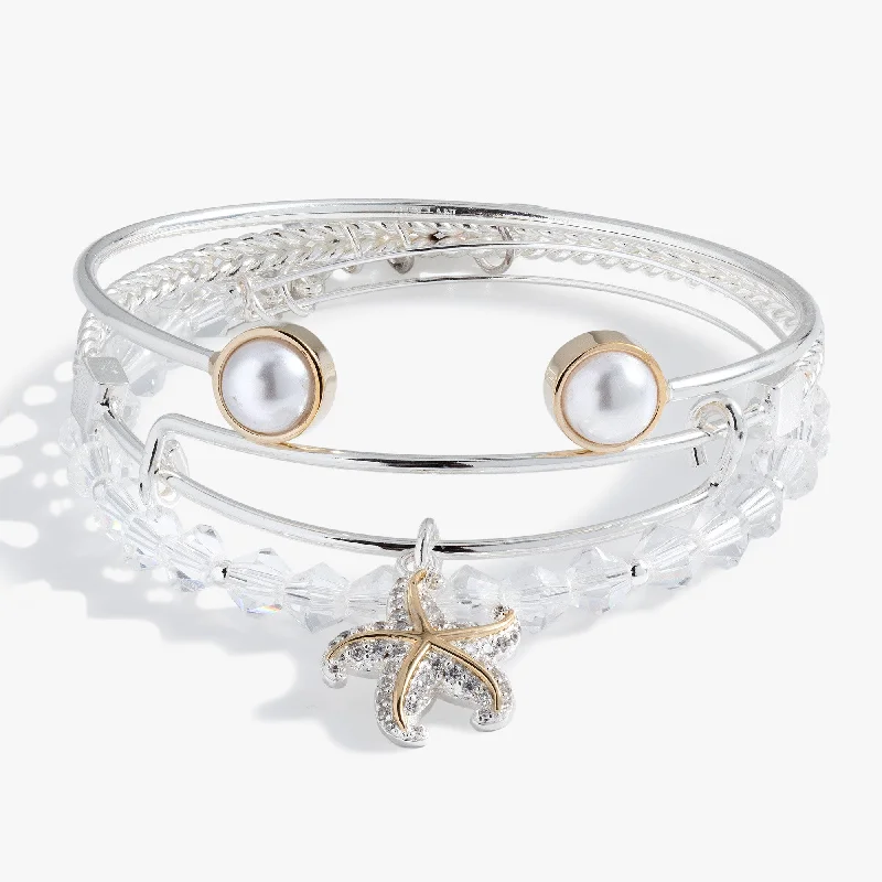 vintage sapphire engagement ring Starfish Bangles Set of 3