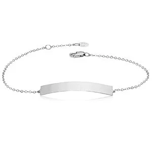 handmade clay bead earrings Sterling silver engravable bar bracelet