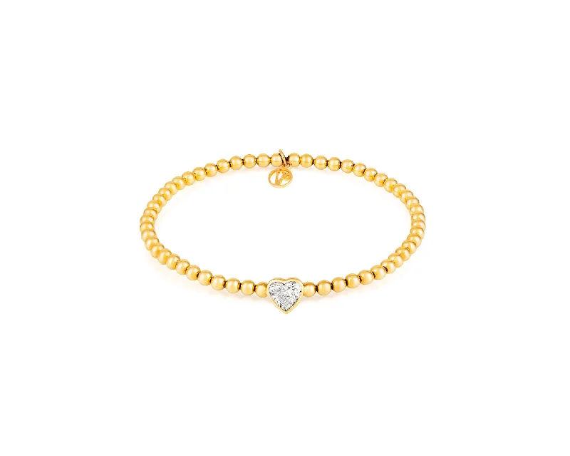 sapphire halo engagement ring Stirata Gold Heart Bracelet