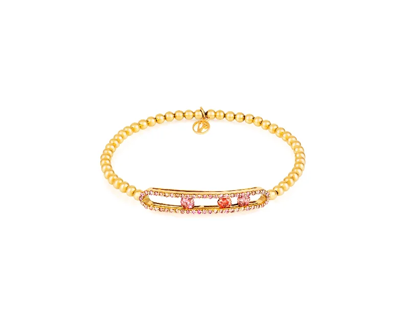 unique gemstone cocktail ring Stirata cvd Pink Dia 1.15ct 18kt