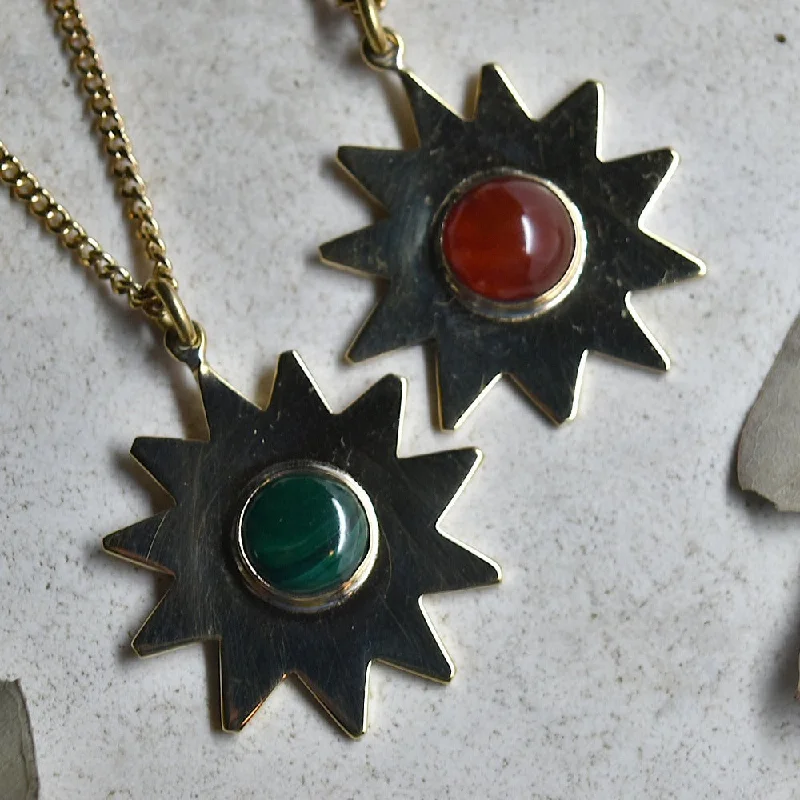 celestial lunar eclipse pendant Sunny Stone Necklace