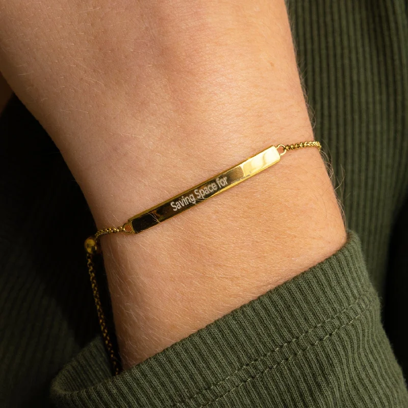 unique gemstone necklace handmade The “Saving Space” Bar Bracelet by Chloe Caroline in Gold