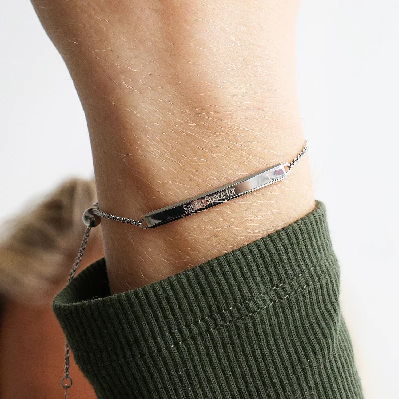 Celtic knot wedding band The “Saving Space” Bar Bracelet by Chloe Caroline
