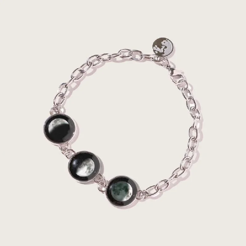 rose gold infinity bracelet Three Moon Stainless Steel Link Bracelet