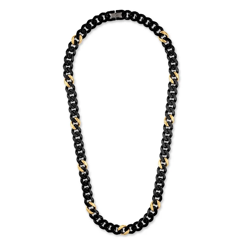 minimalist wedding band set Titán by Adrian Gonzalez Collection 22-inch 10MM Black and Yellow Stainless Steel Curb Chain minimalist wedding band set Titán by Adrian Gonzalez Collection 22-inch 10MM Black and Yellow Stainless Steel Curb Chain