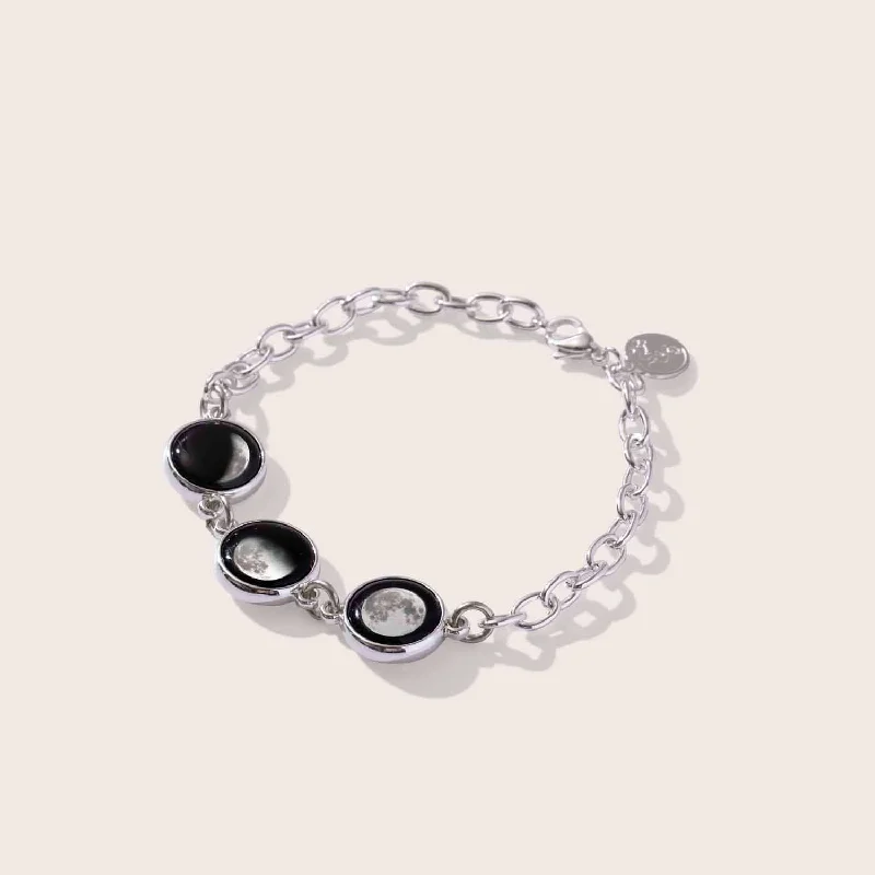 celestial galaxy planet necklace Trinity Moon Charm Bracelet