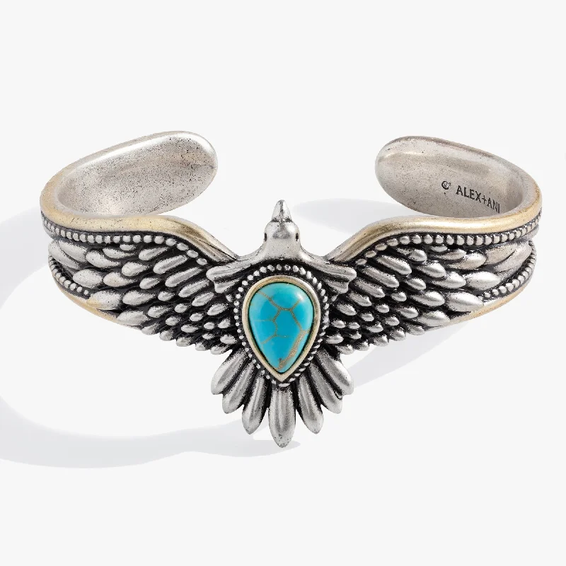 custom nameplate bracelet silver Turquoise Eagle Cuff Bracelet