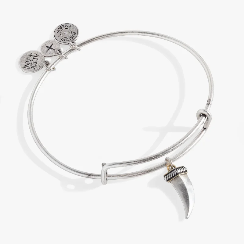 handmade raw stone engagement ring Two-Tone Horn Charm Bangle