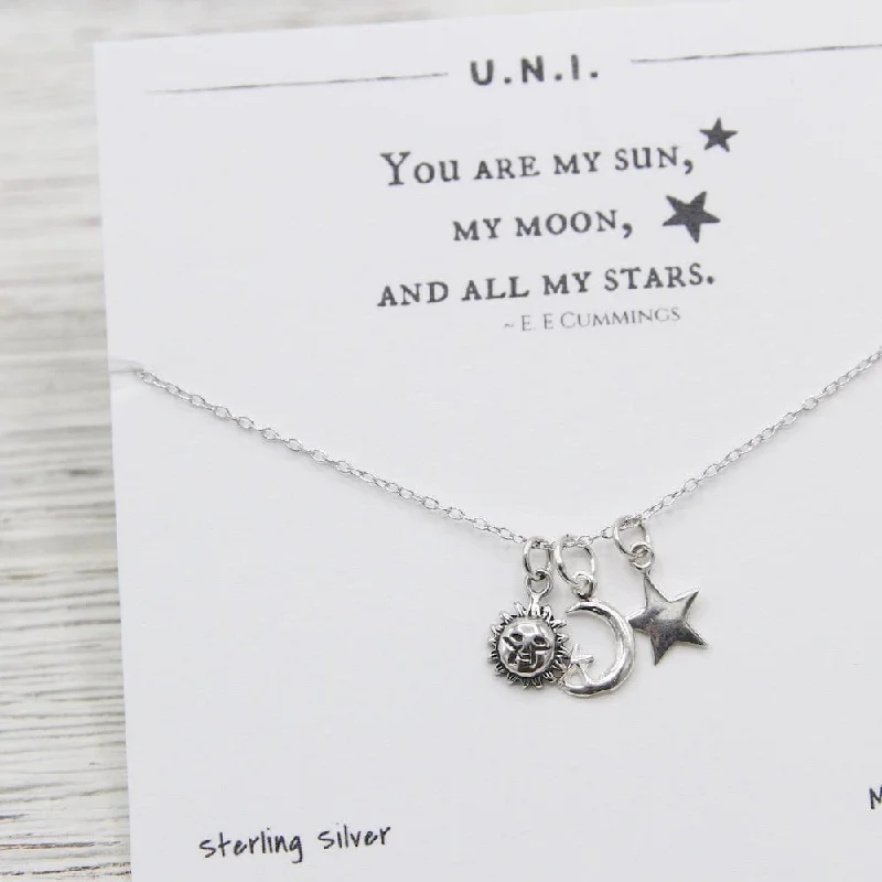 handcrafted filigree ring silver You are My Sun, My Moon, and All My Stars