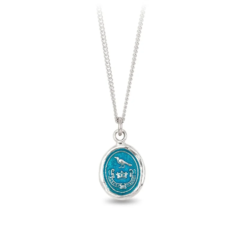 celestial zodiac sign necklace Unbreakable Talisman - Capri Blue