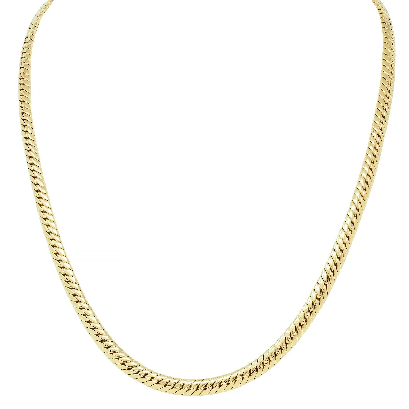 titanium black matte ring Van Cleef & Arpels 1980's 18 Karat Yellow Gold Vintage Snake Chain Necklace