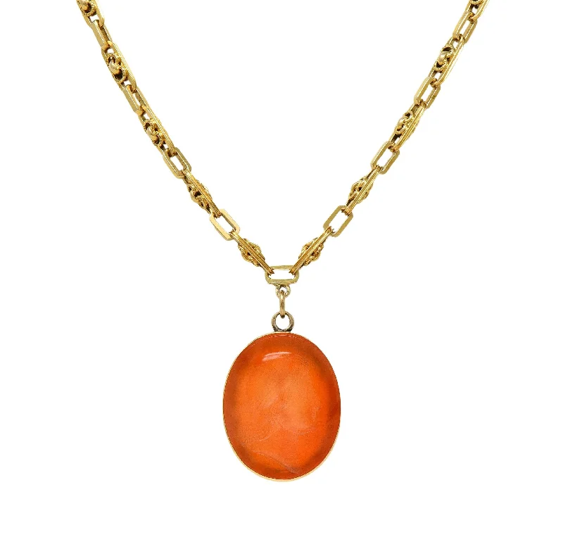 handmade wire-wrapped gemstone ring Victorian Carved Carnelian 14 Karat Gold Fancy Link Chain Cameo Pendant Necklace handmade wire-wrapped gemstone ring Victorian Carved Carnelian 14 Karat Gold Fancy Link Chain Cameo Pendant Necklace