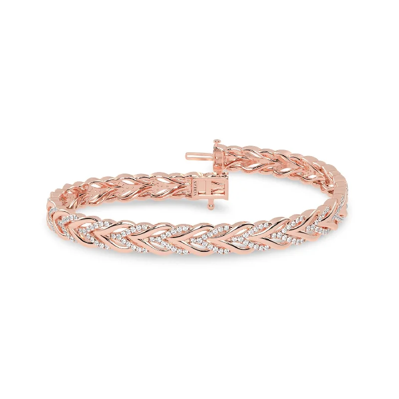 personalized initial ring stackable Woven Hearts Bracelet