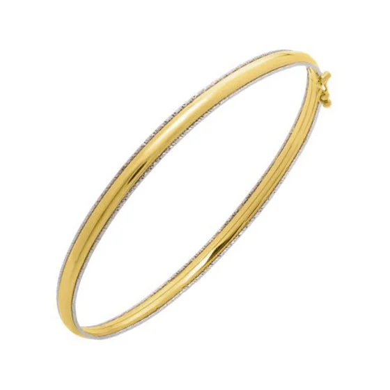 unique diamond stud earrings Yellow With White Edges Bangle Bracelet, 14K Yellow Gold unique diamond stud earrings Yellow With White Edges Bangle Bracelet, 14K Yellow Gold