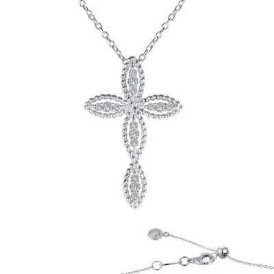 modern infinity signet ring 0.3 ct tw Cross Necklace