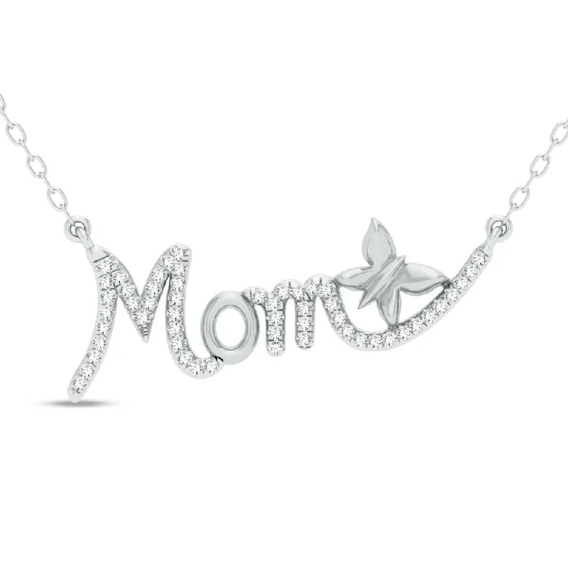 classic cubic zirconia pendant 10K 0.13ct Diamond Pendant