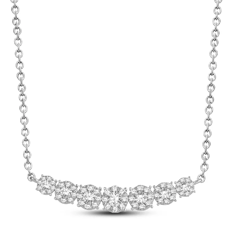 celestial crescent moon bracelet 14K 3.03CT Diamond Necklace