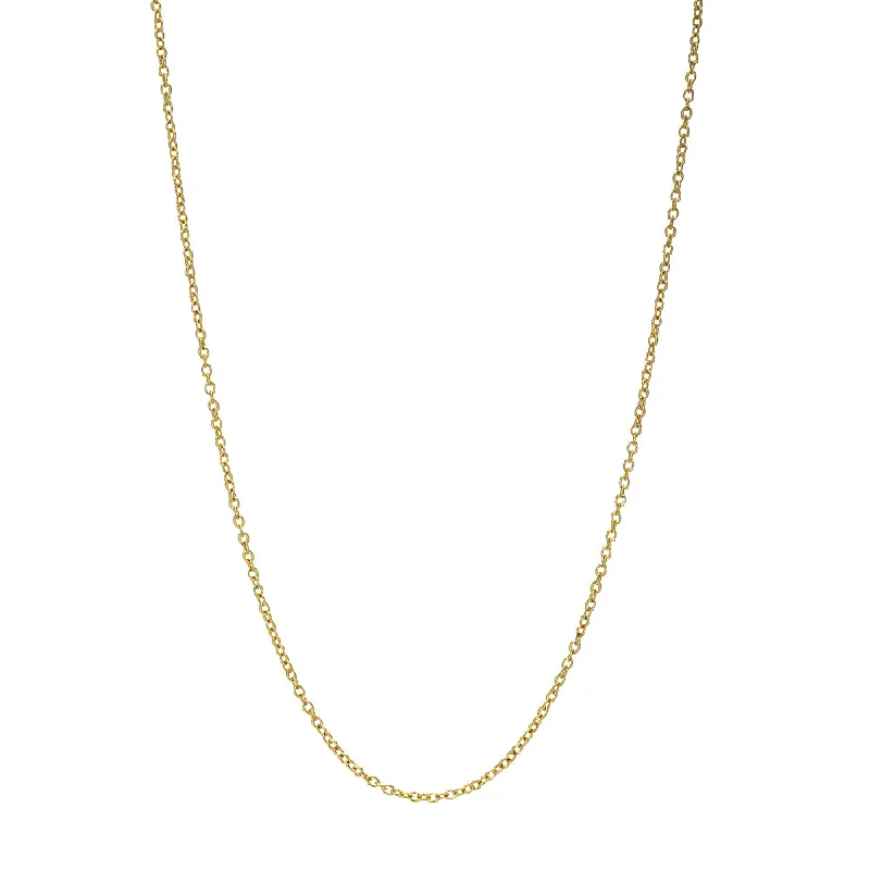 natural jade ring 16" Small Rolo Chain