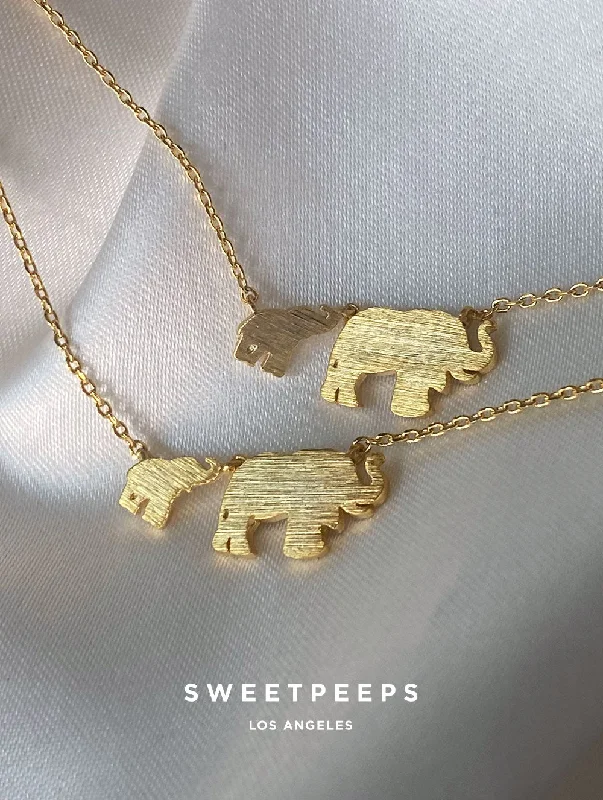 men’s engraved cuff bracelet 18K Elephant Necklace
