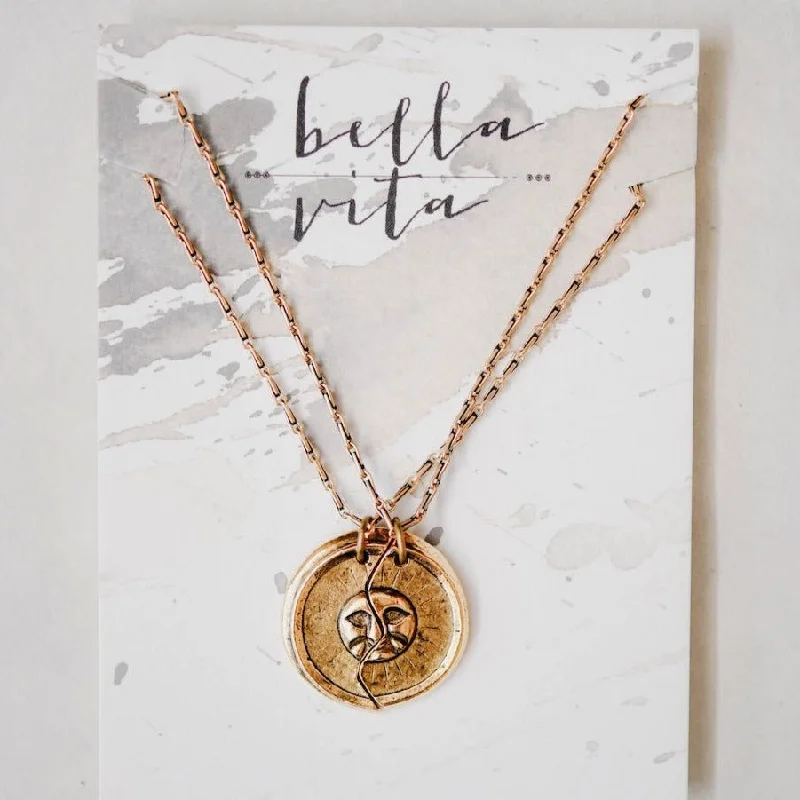 rose gold infinity bracelet 2 Piece Sun Necklace Set
