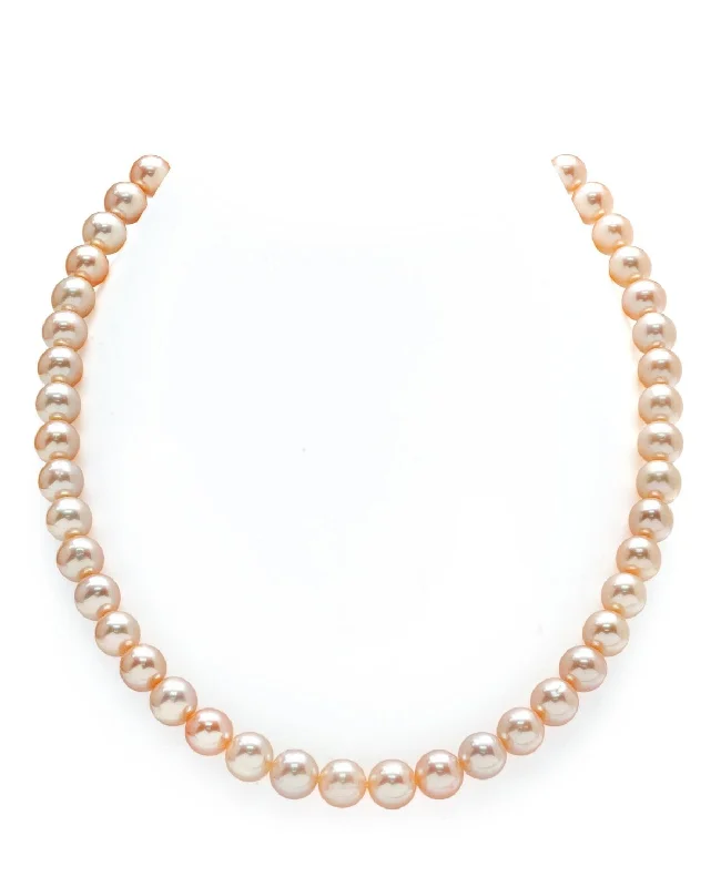 moissanite engagement ring affordable 7.0-7.5mm Peach Freshwater Pearl Necklace - AAA Quality moissanite engagement ring affordable 7.0-7.5mm Peach Freshwater Pearl Necklace - AAA Quality