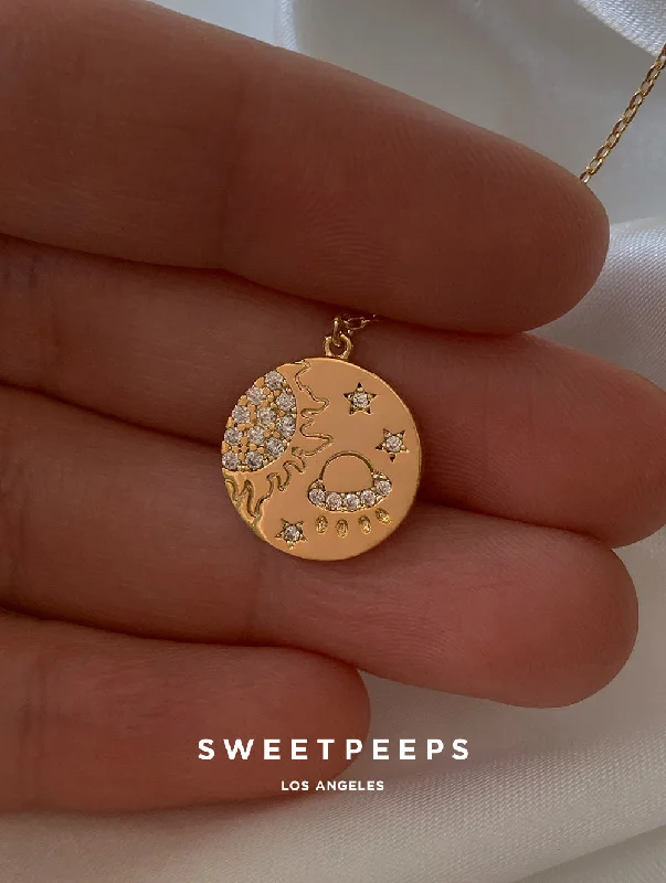 double-layered choker necklace Above & Beyond Coin Necklace