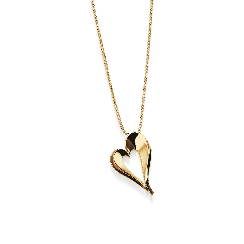 vintage lock and key necklace Adore Gold Heart Pendant Necklace