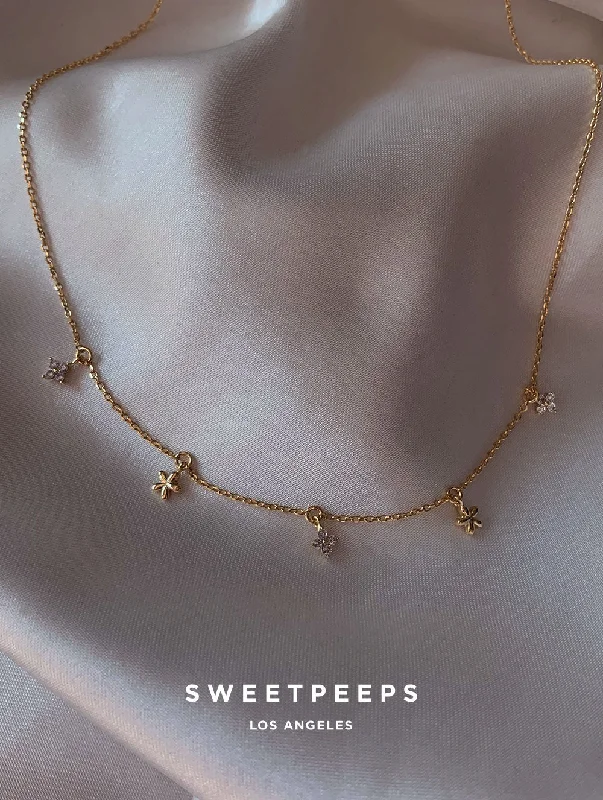 infinity necklace with birthstones Alexander Spiral Floral Necklace