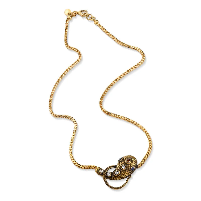 gold opal ring ALEXANDRIA SERPENT NECKLACE