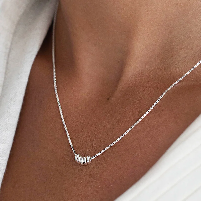 double-layered choker necklace Sisi Silver Necklace