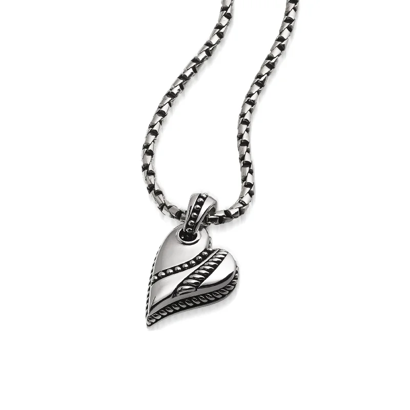emerald-cut aquamarine necklace Apollo Heart Pendant Necklace
