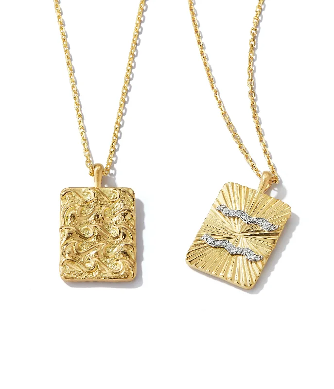 thin gold wedding band women Aquarius Zodiac Pendant Necklace, Diamonds