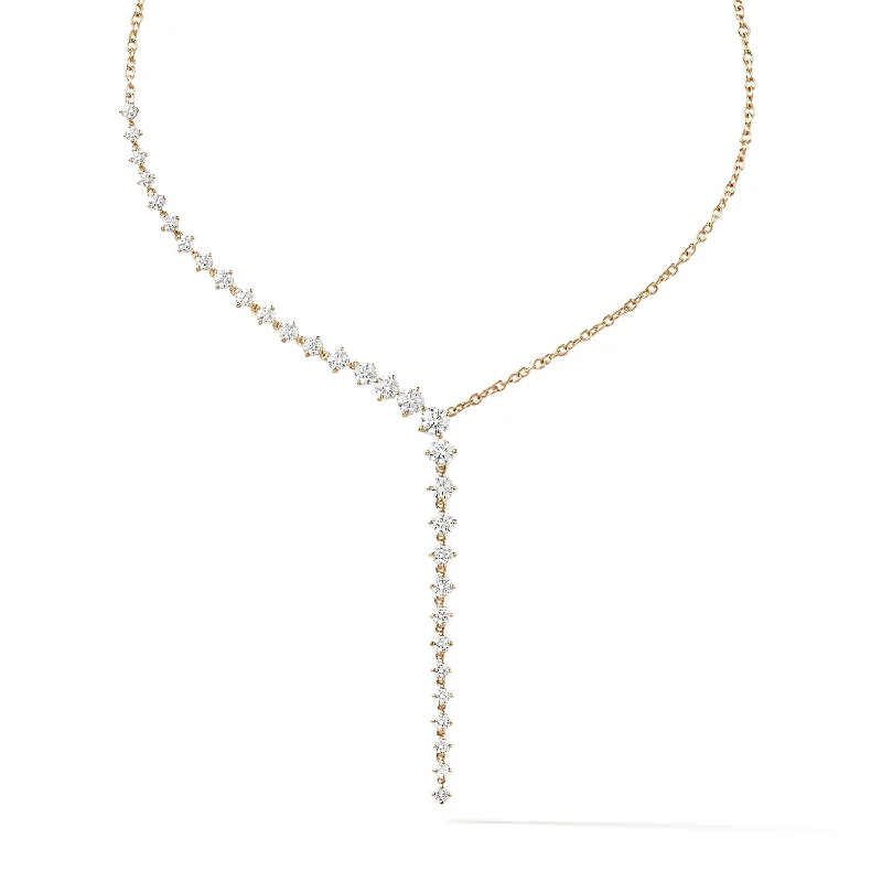 custom silver charm bracelet Aria Cascade Necklace with Diamonds