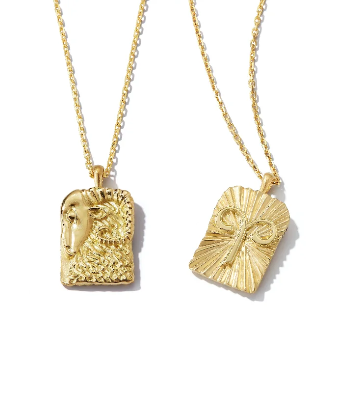 snake chain bracelet gold Aries Zodiac Pendant Necklace